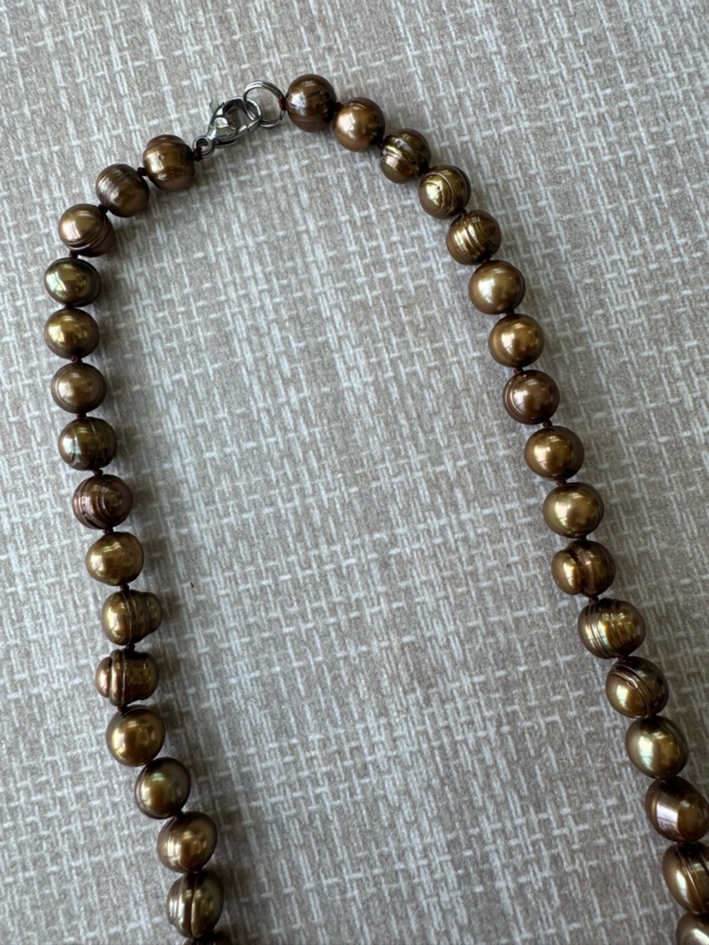 NWOT Tuckernuck Toasted Brown Baroque Pearl Necklace - Picture 6 of 7